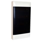 LEGRAND - Practibox S Aufputzverteiler, mit Rauchglas-Kunstofftür, weiss, 4x 12 Module