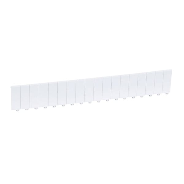 LEGRAND - Abdeckstreifen, 18 Module, Signalweiß, Teilbar in halbe und ganze Module