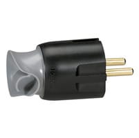 LEGRAND - Stecker 360° drehbare Einführung schwarz/grau