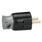 LEGRAND - Stecker 360° drehbare Einführung schwarz/grau
