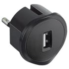 LEGRAND - USB Adapter 1,5A-5V für eine Schukosteckdose in der Farbe SCHWARZ
