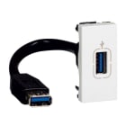 LEGRAND - Mosaic USB-DOSE + KABEL 1-modulig Farbe: Ultraweiß
