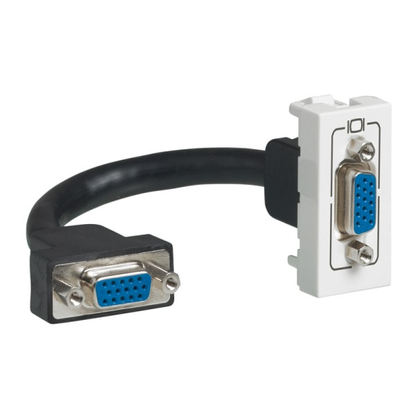 LEGRAND - HD 15 Anschlusseinheit, vorverdrahtet inkl.. Kabel mit Länge 15 cm, 1-modulig.