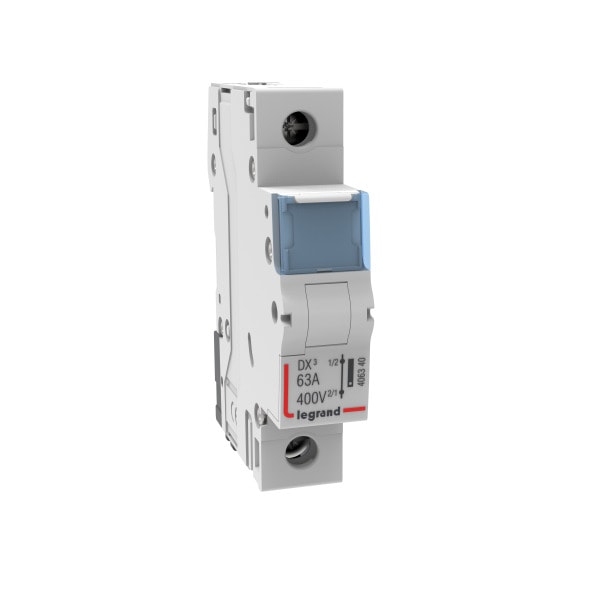 LEGRAND - DX3 Neutralleiterdurchführung 63A, 230/400V AC, Verteilereinbau, 1 Modulbreite