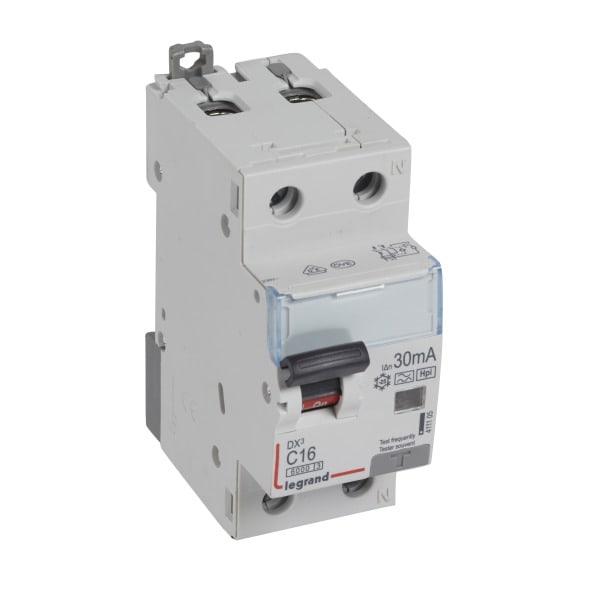 LEGRAND - DX3 FI/LS-Schalter C-Charakteristik, 16A, 1P+N, 6kA, 30mA, Typ F, 230VAC, 2TE