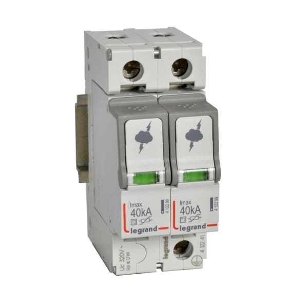 LEGRAND - Überspannungsableiter Typ 2, 2+0 Schaltung, 230/400 VAC, Imax 40 kA, (Uc)320 VAC