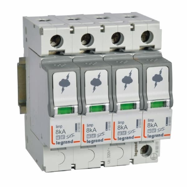 LEGRAND - Kombiableiter Typ 1+2, 4+0 Schaltung, 230/400 VAC, Iimp 8 kA, (Uc)320 VAC
