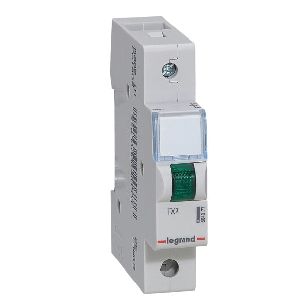 LEGRAND - Meldeleuchte TX3, LED, 1-fach (Grün ), 230 VAC, 1TE