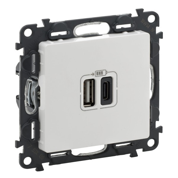 LEGRAND - Valena Life 2XUSB A+C 2-modulig 3A Farbe: Ultraweiß