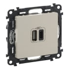LEGRAND - Valena Life 2XUSB A+C 2-modulig 3A Farbe: Mandelweiß