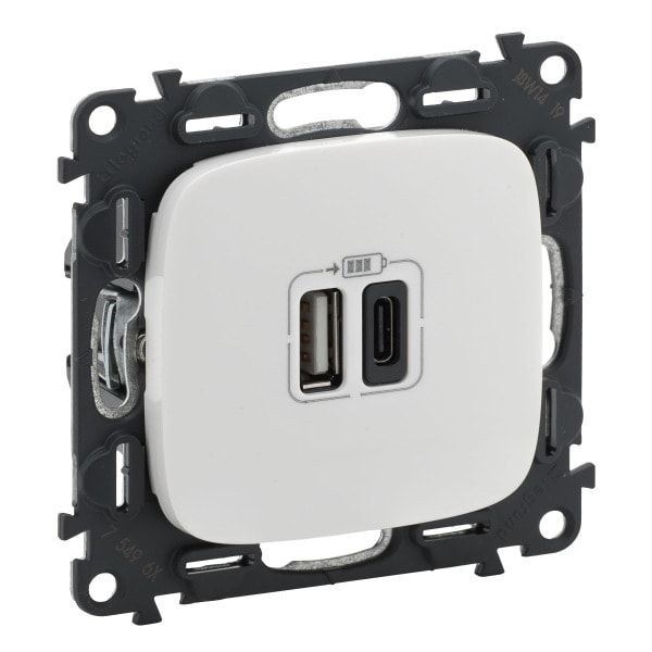LEGRAND - Valena Allure 2XUSB A+C 2-modulig 3A Farbe: Ultraweiß