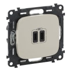 LEGRAND - Valena Allure 2XUSB-C 2-modulig 3A Farbe: Mandelweiß