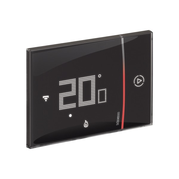 BTICINO - Unterputz-Thermostat mit integrierter WLAN-Schnittstelle in der Farbe BLACK