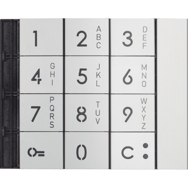 BTICINO - Alphanumerische Abdeckung Tastatur-Modul von SFERA Aluminium, Farbe: Allmetal