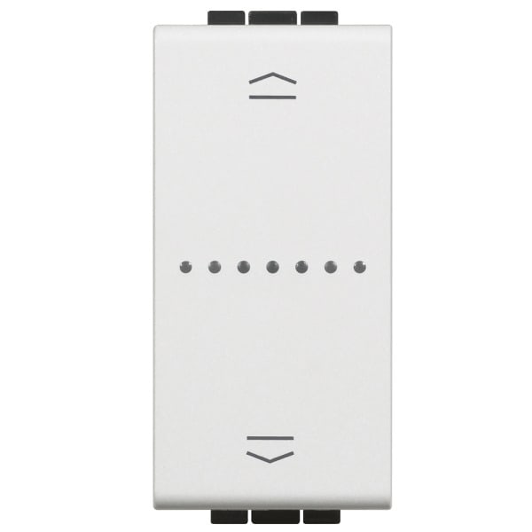 BTICINO - Rollladenschalter 1-modulig für LivingLight with Netatmo, Farbe: Weiß