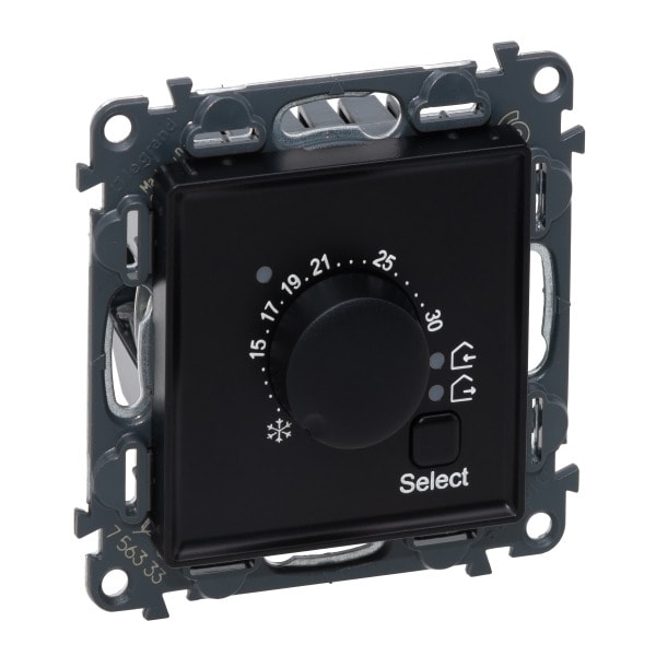 LEGRAND - Valena Life elektronisches Raumthermostat mit Wechselkontakt Farbe: Schwarz