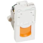 LEGRAND - Mosaic 1-fach RJ45, Kat 6A, UTP, 2-modulig Farbe: Ultraweiß/ Orange