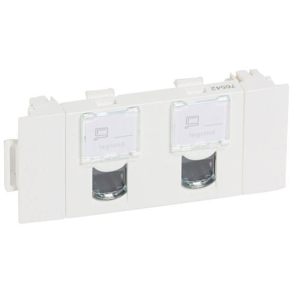 LEGRAND - Mosaic 2-fach RJ45 Kat 5e FTP Sape-On Farbe: Ultraweiß