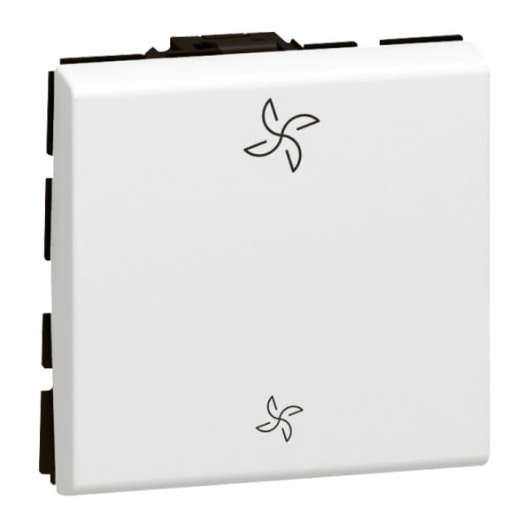 LEGRAND - Mosaic Wechselschalter Ventilator 10A, SL, antibakt, 2-modulig, Farbe: Ultraweiß