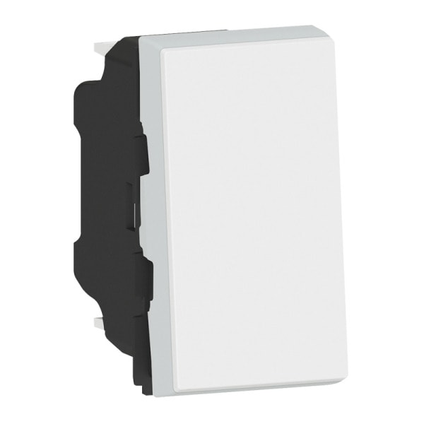 LEGRAND - MSC Taster, 6 A, Steckklemmen, 2-modulig, beleuchtbar Farbe: Ultraweiß