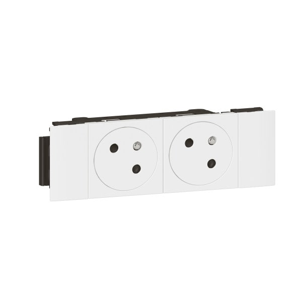 LEGRAND - MSC Link 2xSteckdose F/B Std, DLPClip erhöhter Berührungsschutz Farbe: Ultraweiß