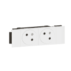LEGRAND - MSC Link 2xSteckdose F/B Std, DLPClip erhöhter Berührungsschutz Farbe: Ultraweiß