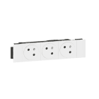 LEGRAND - MSC Link 3xSteckdose F/B Std, DLPClip erhöhter Berührungsschutz Farbe: Ultraweiß