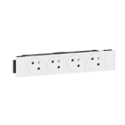 LEGRAND - Mosaic 4-fach Steckdose F/B Standard, Snap-On, EBS Farbe: Ultraweiß