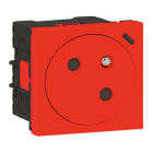 LEGRAND - Mosaic Link Steckdose 45° F/B Std., Funktionsanzeige, EBS Farbe: Rot