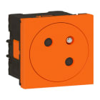 LEGRAND - Mosaic Link Steckdose 45° F/B Standard, erhöhter Berührungsschutz Farbe: Orange