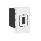 LEGRAND - Mosaic USB Typ-C Ladesteckdose 1-modulig, Ladestrom 1,5 A Farbe: Ultraweiß