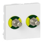 LEGRAND - Mosaic 2-fach Potentialausgleichs-Dose, 2-modulig, Farbe: Ultraweiß