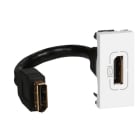 LEGRAND - Mosaic HD 15 Anschlusseinheit, 1-mod, vorverdrahtet Kabel 15cm Farbe: Ultraweiß