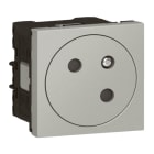 LEGRAND - Mosaic Link Steckdose 45° F/B Standard, erhöhter Berührungsschutz Farbe: Alu