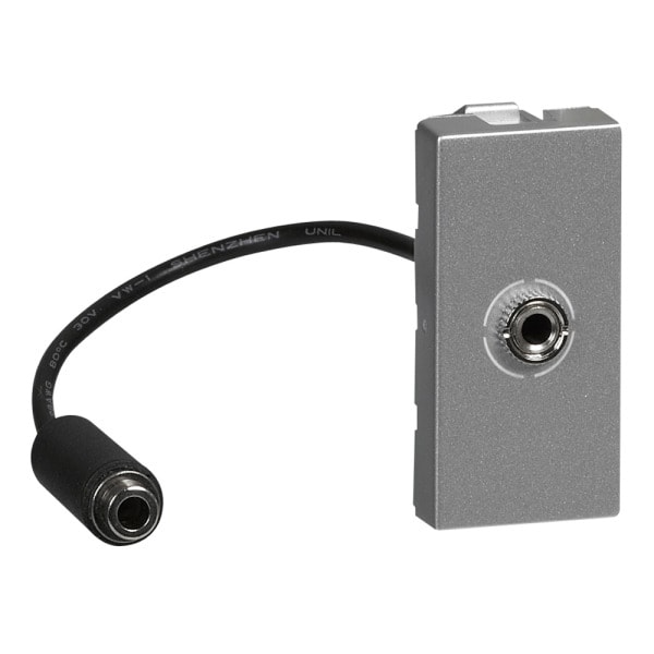 LEGRAND - Mosaic Jack 3,5 mm Anschlusseinheit, vorverdrahtet Farbe: Ultraweiß