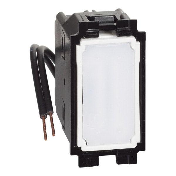 BTICINO - LivingNow 1-moduliger Kreuzschalter mit weißer LED-Beleuchtung, Schraubklemmen