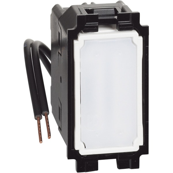 BTICINO - LivingNow 1-moduliger Kreuzschalter mit blauer LED-Beleuchtung, Schraubklemmen
