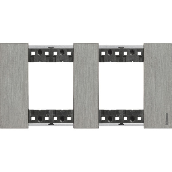BTICINO - LivingNow Abdeckrahmen 2x2-modulig in der Farbausführung Steel