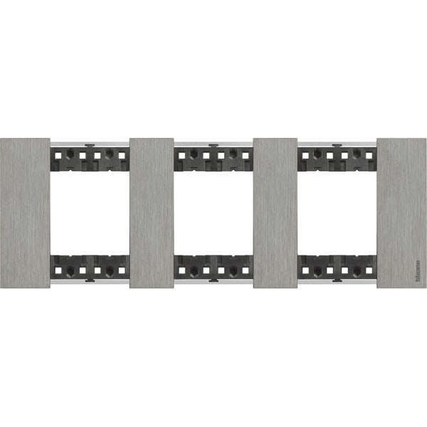 BTICINO - LivingNow Abdeckrahmen 3x2-modulig in der Farbausführung Steel