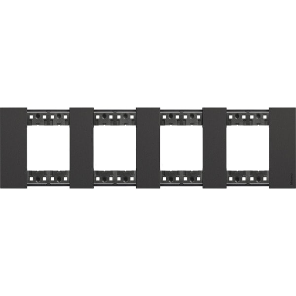 BTICINO - LivingNow Abdeckrahmen 4x2-modulig in der Farbausführung Black