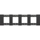 BTICINO - LivingNow Abdeckrahmen 4x2-modulig in der Farbausführung Black