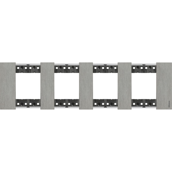 BTICINO - LivingNow Abdeckrahmen 4x2-modulig in der Farbausführung Steel