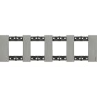 BTICINO - LivingNow Abdeckrahmen 4x2-modulig in der Farbausführung Steel