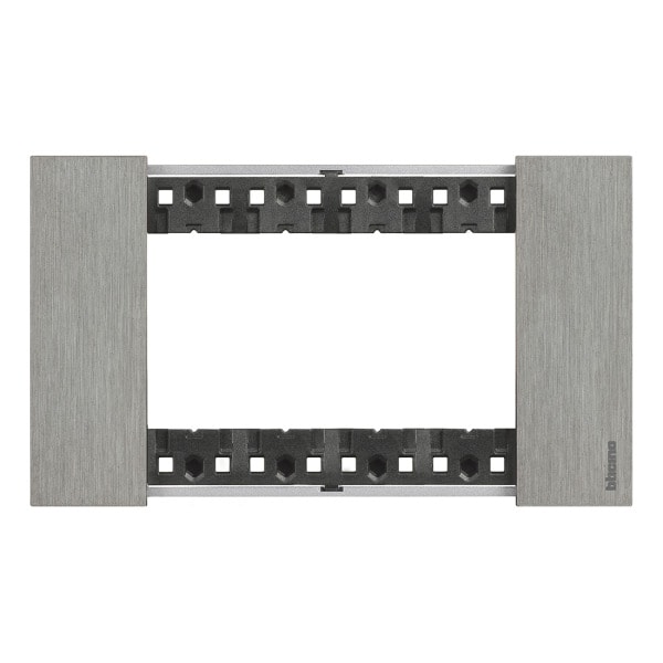 BTICINO - LivingNow Abdeckrahmen 4-modulig in der Farbausführung Steel
