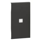BTICINO - LivingNow 2-mod. Tastenabdeckung mit großem Beleuchtungsfenster, Farbe Black