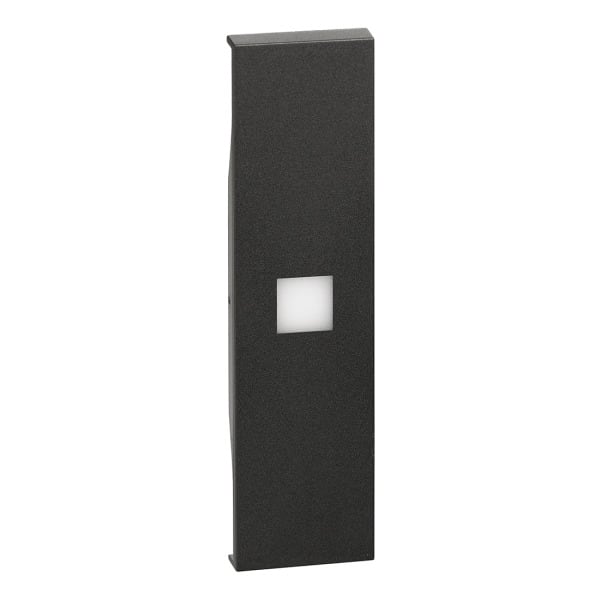 BTICINO - LivingNow 1-mod. Tastenabdeckung mit großem Beleuchtungsfenster, Farbe Black