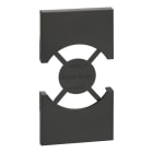 BTICINO - LivingNow 2-modulige Abd. für Steckdose Schuko/Italienische Norm, Farbe Black