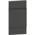 BTICINO - LivingNow Abdeckung mit Klappdeckel für Schutzkontakt-Steckdose, Farbe Black
