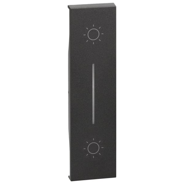 BTICINO - LivingNow 1-modulige Tastenabdeckung für Doppeltaster in der Farbe Black