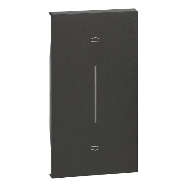 BTICINO - LivingNow 2-mod. Tastenabdeckung für MyHome mit Symbol Auf-Ab in der Farbe Black